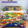 3pcs Superthings pattern bedding set duvet cover set includes duvet cover &pillowcases, perfect all season bedroom decoration & gift
