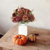 Kunstmatige Herfst Zijdebloem Boeketten 2 Bundels Realistische Oranje Rozen en Hortensia's voor Vaas Slinger Tafelstuk