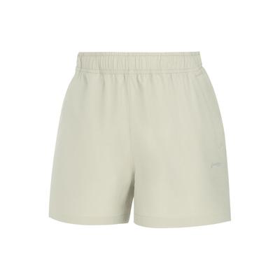 Solid Color Low Waist Sweat Absorbing Breathable Sports Casual Shorts Women Shorts Limestone AKSU556-3