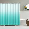 Nordic Style Geometric Stripe Wave Shower Curtains Frabic Waterproof Polyester Bathroom Curtain With Hooks