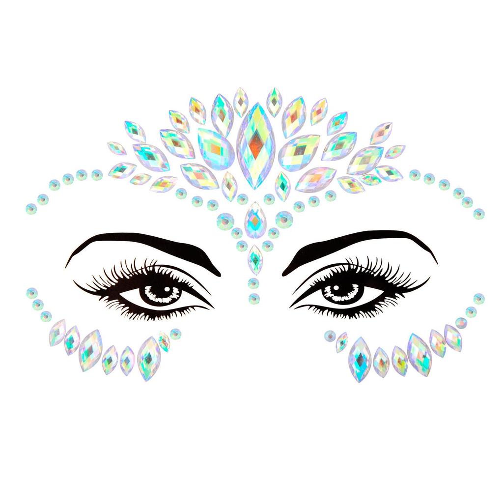 Crystal Tattoo Sticker Glitter Eyeliner Eyebrow Makeup Face Eyes Diamond Temporary Tattoo Rock Rhinestone 3D Eyeliner Stickers