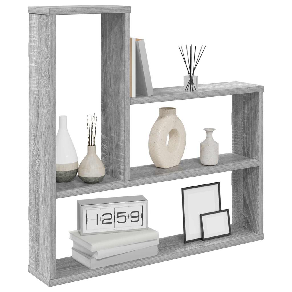 Wall Shelf Sonoma Grey 60 x 11 x 60 cm Engineered Wood