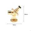 Propane Splitter Gas Y Adapter 2 Way Easy To Install Zinc Alloy Tee Connector for