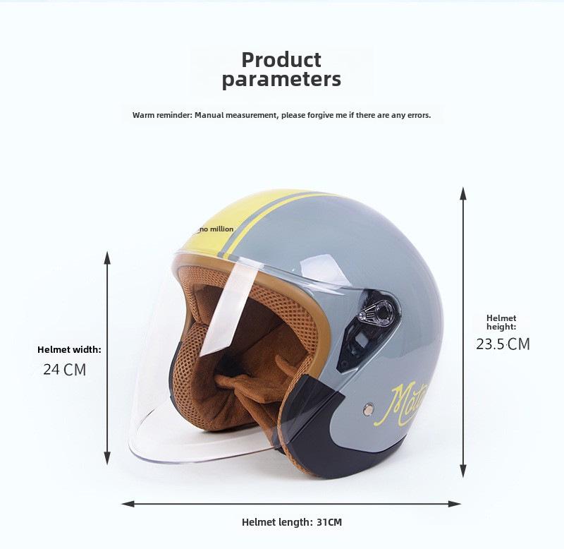 3C Certified Unisex Electric Motorcycle Half Helmet for Adults