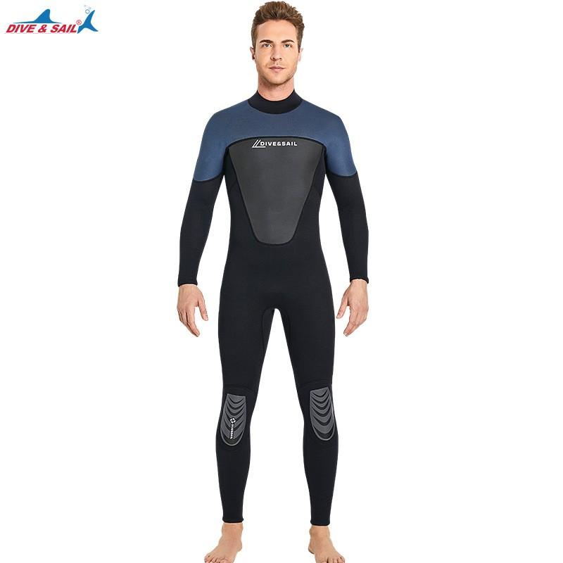 

Diving Suit 3mm Long-sleeved One-piece Thermal Large Size Snorkeling Swimming Cold-proof Surfing XL