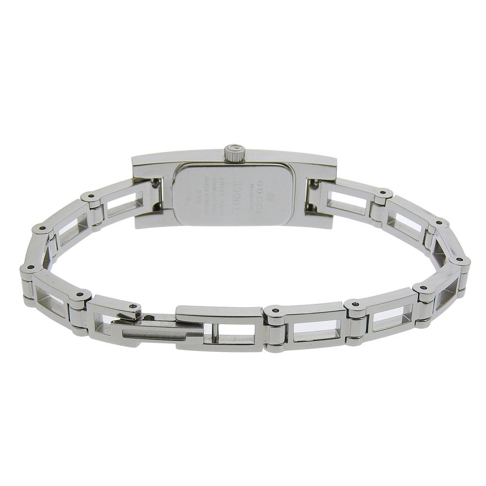 Gucci Armbanduhren 3900L schwarzes Zifferblatt Edelstahl Quarz Analoganzeige Damen Gebraucht