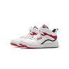 Li Ning Kids Sports Lifestyle Series Synthetic Leather Casual Fashion Wear Resistant Mid-Top Kids Sneakers Kids sneakers White Red YKCU216-5