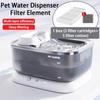 Filterelement für Wasserspender für Haustiere, professionelles Filterat, mikroporöser Filter, Baumwolle, absorbiert Gerüche, Bewässerungszubehör für Katzen und Hunde