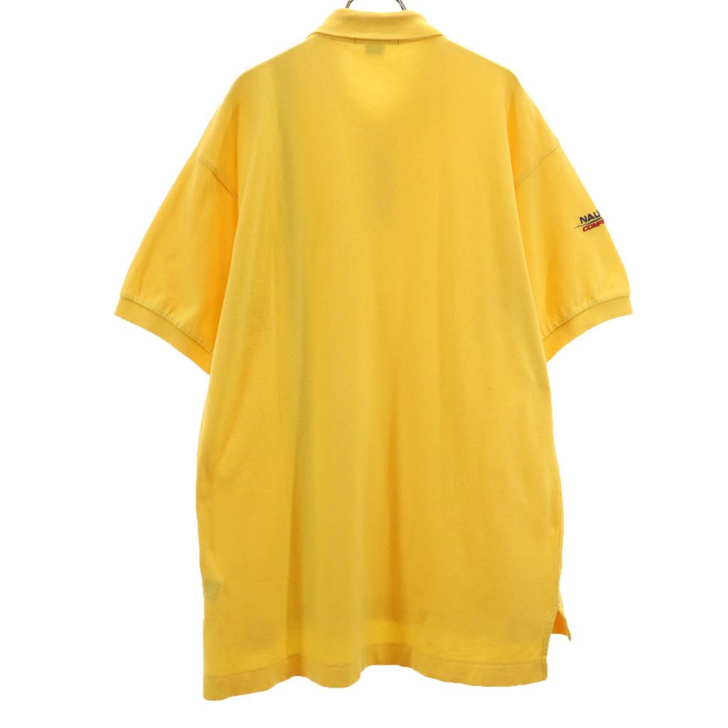 Nautica 90s Old Short Sleeve Polo Shirt L Yellow Women Used