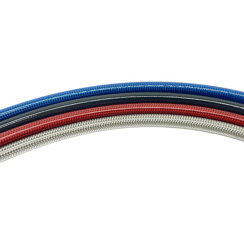 2M AN3 Motorcycle Braided PVC Stainless Steel PTFE Brake Line Hose FLUID HYDRAULIC Hose Racing Bike Brake Gas Oil Fuel Tube Pipe
