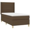 Maison Exclusive - Sommier à lattes de lit matelas LED Marron foncé 80x200cm Tissu