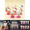 Entzückendes Hello Kitty Miniatur-Puppenhaus-Dekor Acht-teiliges Set Perfekt für Kuchen und Gärten