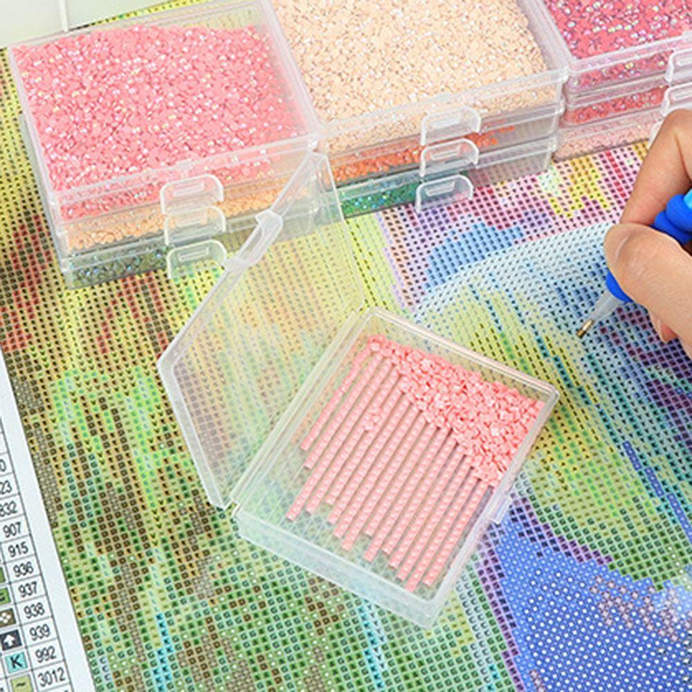 DIY Craft 5D Diamond Painting Tray Storage Box Embroidery Large Capacity Beading Plates with Lid Plastic