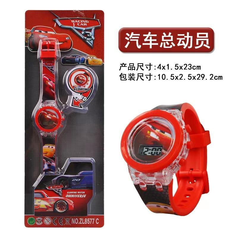 Children's luminous light-emitting primary school students cute cartoon doll electronic quartz watch kindergarten toy supply