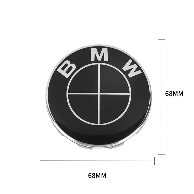 4ks 56/68mm Samolepky na středové krytky kol pro auto Styling Pro BMW M Performance E36 E46 E60 E90 E91 E92 E93 F30 F20 M3 Příslušenství