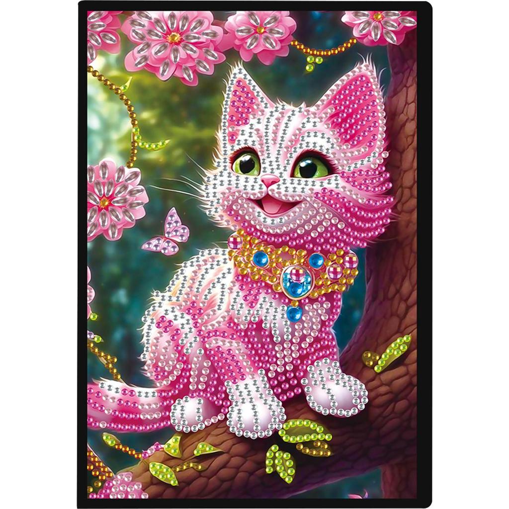 50-Page A5 Size Rhinestone Art Painting Notebook Kit Diamond Painting Notebook Set for Birthdays Or Christmas Gifts