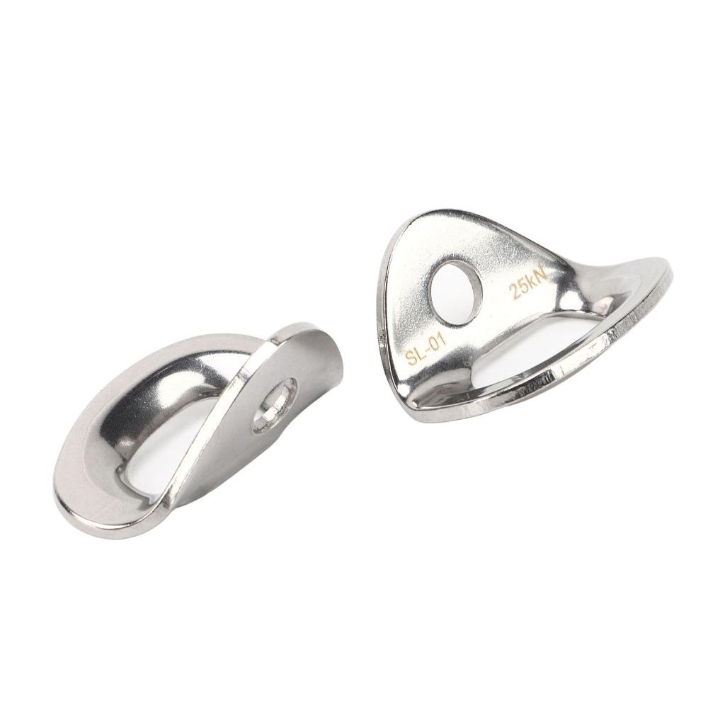 2 Pcs 25kN Climbing Bolt Hanger Stainless Steel Climbing Holds Bolt Hanger  Aerial Work