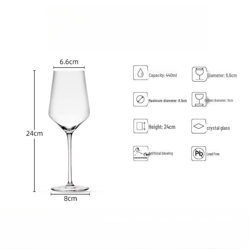 Shangqi Crystal Glass Bordeaux Wine Glasses (Set of 2)
