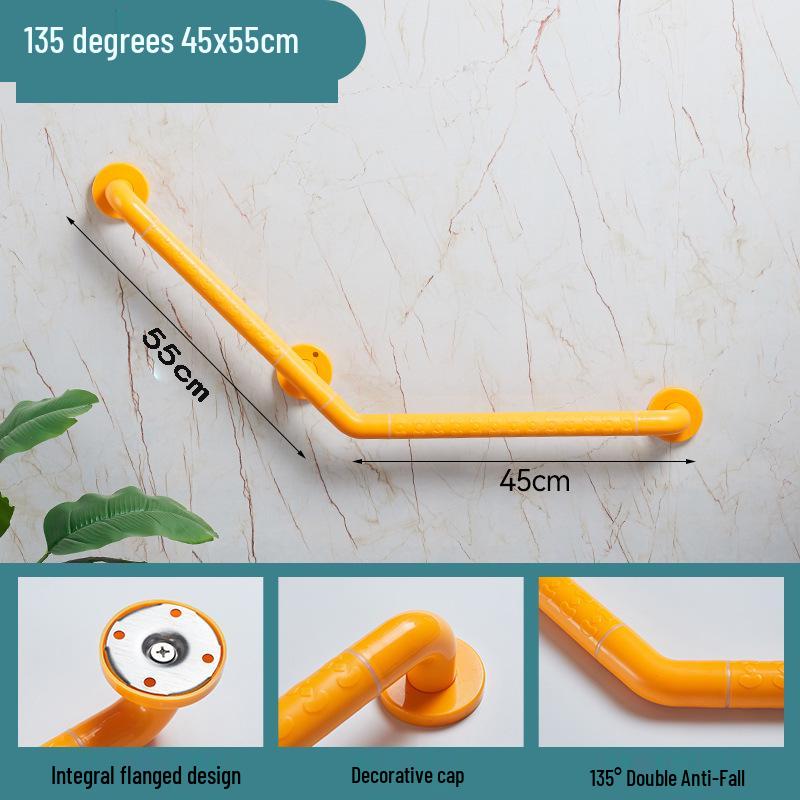 135° Anti-Slip Stainless Steel Bathroom Grab Bar for Elderly - Accessible Stair & Toilet Handrail