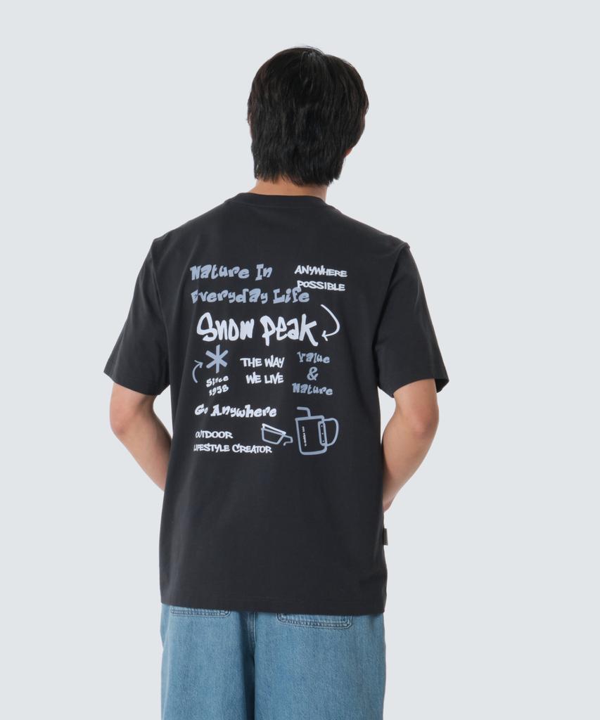 SNOWPEAK APPAREL Aerocool Doodle Graphic Short Sleeve T-Shirt (S26Mufts30) Dark Navy