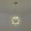Modern Crystal Chandeliers Firework, Non-dimmable, 9-Light Chrome Dandelion Sputnik Ceiling Light Fixtures, for Bedroom Living Room