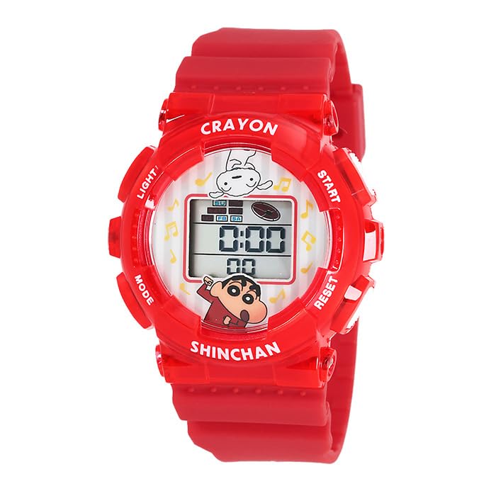 Crayon Digital Anime Red J-AXIS Shin-chan Watch, Character, CH3C0001, Unisex,