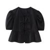 Kaslead Women's Fashion All-Match Puff Sleeve Top