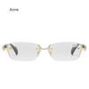 Anti Blue Light Rimless Reading Glasses Fashion Women Men Diamond Cut Edge Presbyopic Eyeglasses Anti-fatigue Eyewear