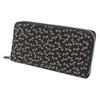 [Inden-ya] Long Wallet, Round Zipper, Deer Leather, Black with White Lacquer, Dragonfly Pattern 2111-11-008