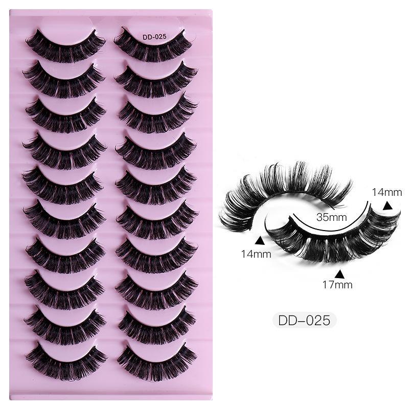 Natural and Slender Faux Eyelashes with Multiple Layers of Dense and Cross Shaped Faux Water Eyelashes
