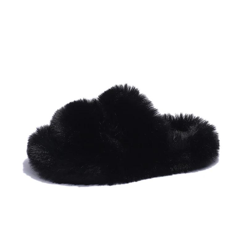 Детские тапочки Хаки Теплые Шерстяные Для Девочек Мальчиков Мягкие Меховые Тапочки Осень Зима Бежевые Белые Уличные Детские Хлопковые Тапочки 26 чёрный