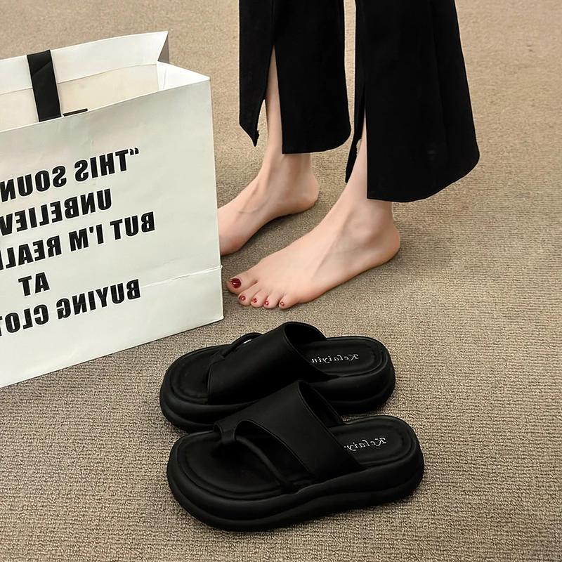 Korean Sle Thi Bot Thong Slippers Women's Summer New Faion Beach oes Casual Comfortable Rubber Sole Sandals