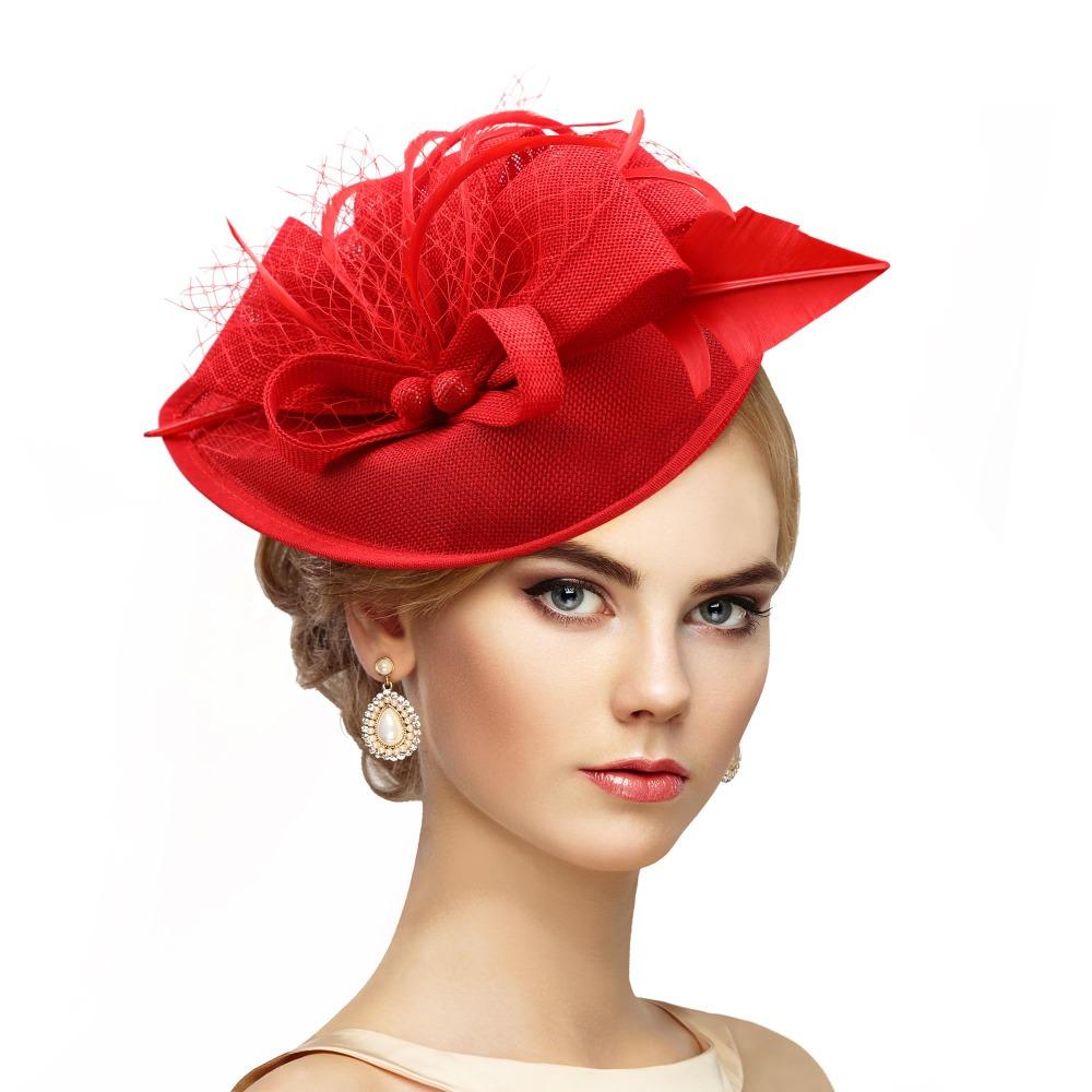 Cappelli da Festa del Tè 3D Grande Fiore Rosa Fascinator Eleganti Fascinator Floreali Cappello Grande Fiore