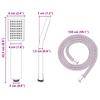 Shower Head Set Black 150 cm Stainless Steel