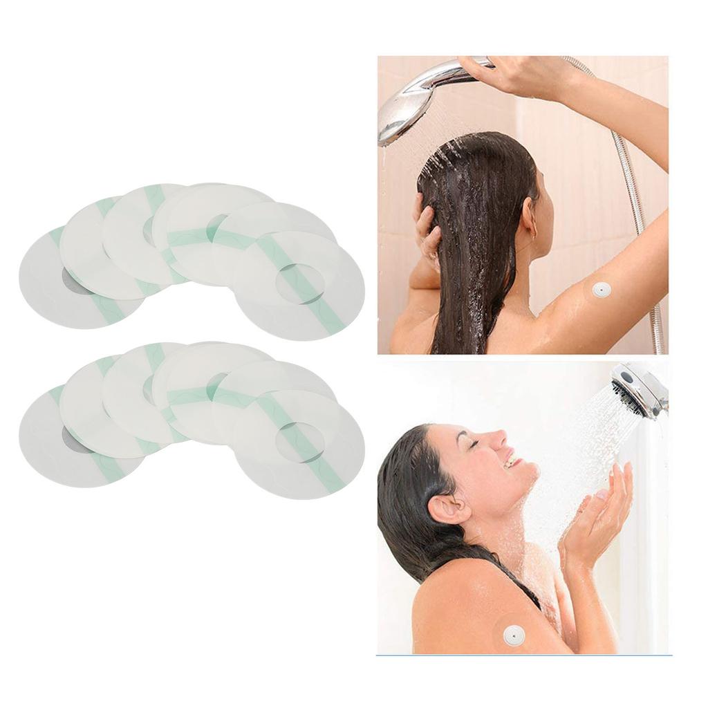 10 ark Sensor Självhäftande Plåster Förhindra Glidning Rund Formad Vattentät Sensorskydd för Löpning Grön