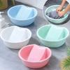 Thickened Washboard Laundry Basin Plastic Laundry Tub  Hand Washing Clothes
