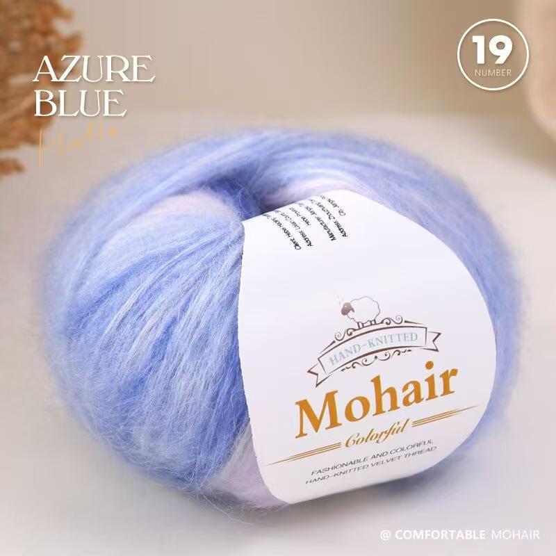 Silk Mohair Gradient Yarn for Hand-Knitted Shawls and Sweaters