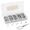 250Pcs/Set Single Barrel Crimping Sleeve Fishing Line Wire Leader Copper Tube Connector Fishing Accessories Line Tube