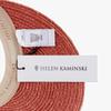 Helen Kaminski Bianco Pomelo Natural Logo Visor Sun Cap Hat50265