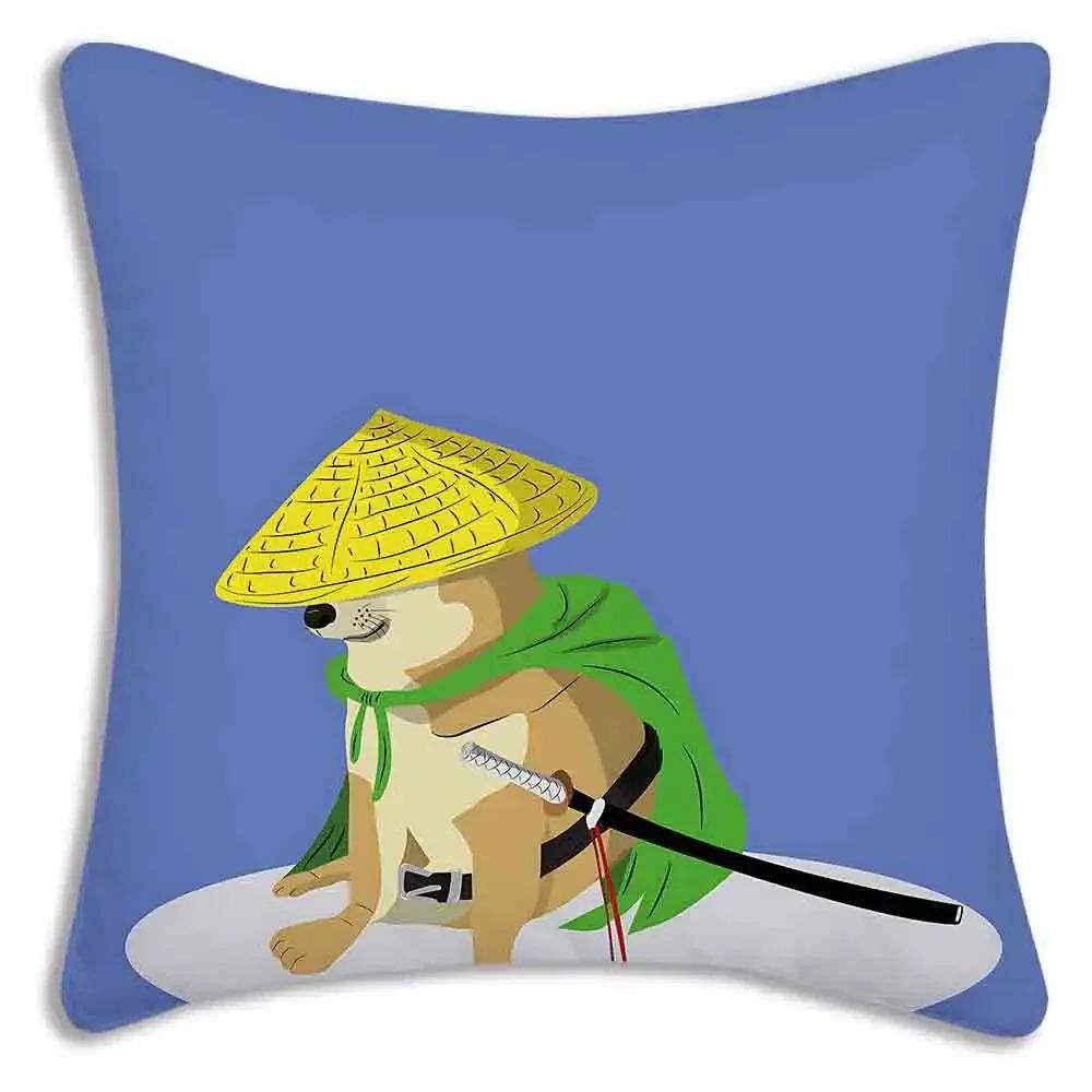 Abstract Shiba Inu Print Decorative Pillow Cover Car Sofa Square Cushion Pillow Cover