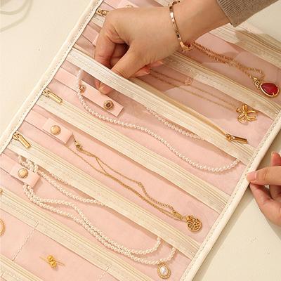 Reise Schmucketui Organizer Tasche Mit Reißverschlusstaschen Mädchen Ringe Schmuck Reiseetui Für Ohrringe Ringe Armbänder Uhr