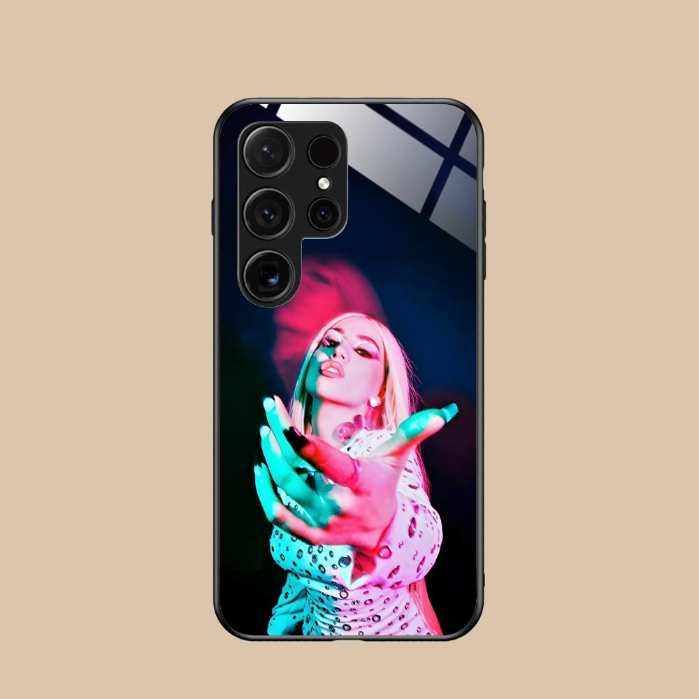 Fashion Ava Max Glass Mobile Phone Case for Samsung Galaxy A56 55 54 53 52 51 36 35 34 23 16 15 5G Colorful Cover