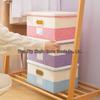 Cationic Cotton-Linen Plaid Storage Box for Clothes