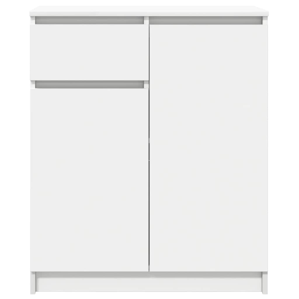 White Sideboard with Drawer 71 X 35 X 84 Cm Particleboard