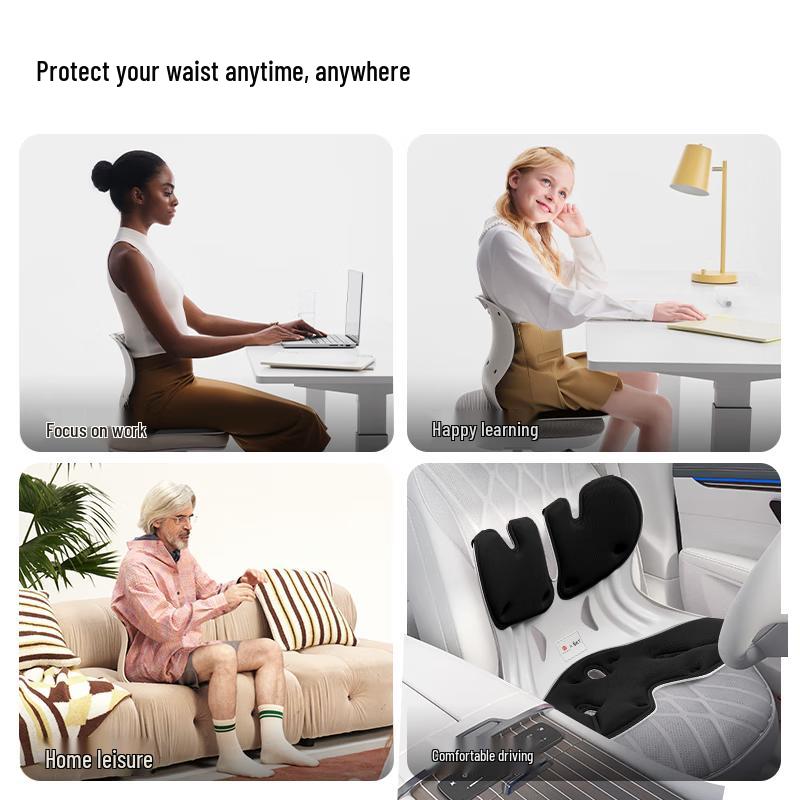 BKT Ergonomisches Lendenwirbelstütze Sitzkissen aus Memory-Schaum