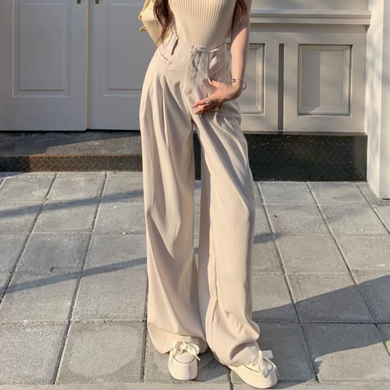 Women Balzer Pants Spring and Autumn New Style, Loose Pants, Korean Version, High Waist, Slimming, Floor Dragging Pants