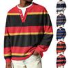 Men's Button,Down Collar Long,Sleeve Ribbed Knit Pullover