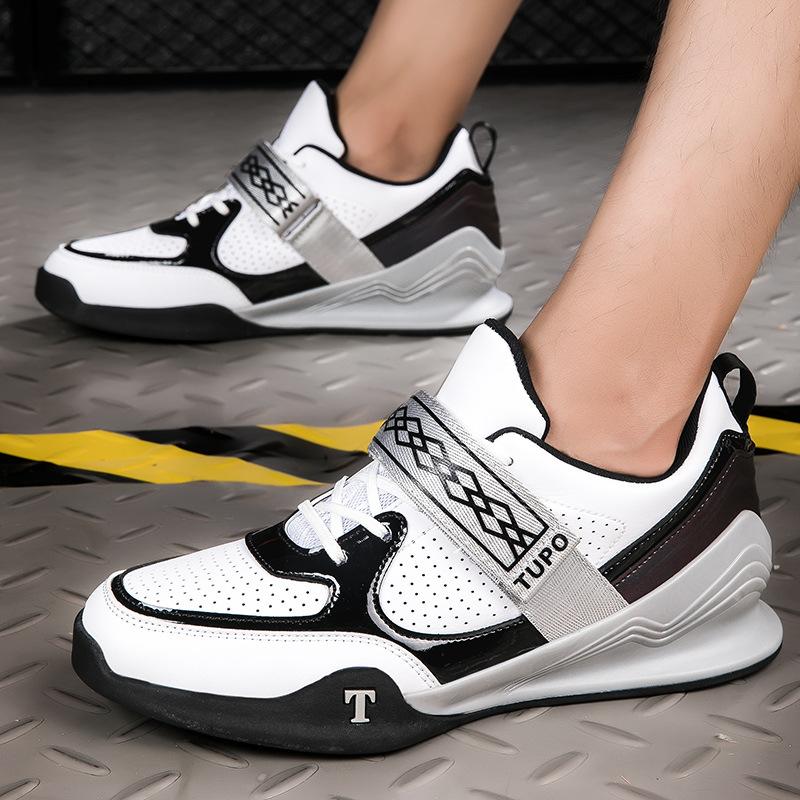 Hook Loop Style Men's Weightlifting Shoes Size 37-46 Women Squat Deadlift Shoes Strength Comprehensive Training Deadlift Shoe