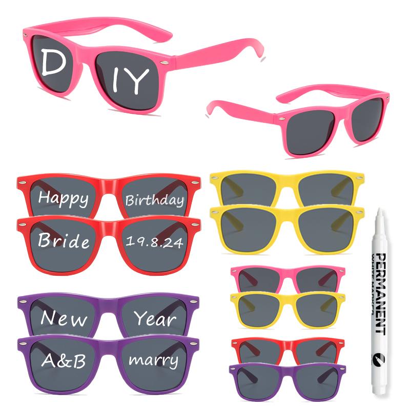 8pcs Small Oval Sunglasses Women Vintage Brand Retro Black White Sun Glasses Classic Shades Female Oculos UV400