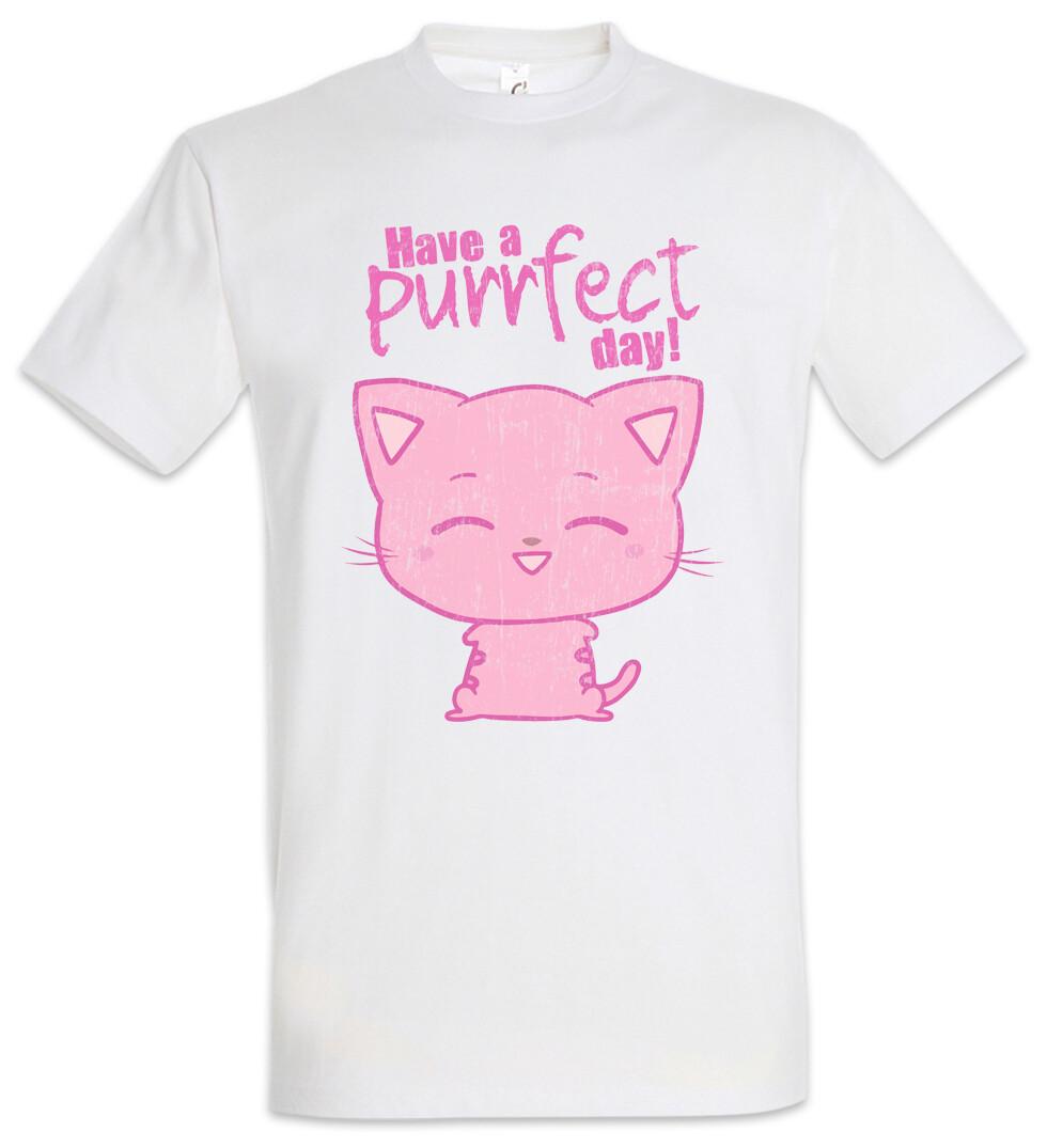 Have A Purrfect Day T-Shirt Mens Womens Tees Top Cat Cats Love Meow I love addicted Addiction 3XL
